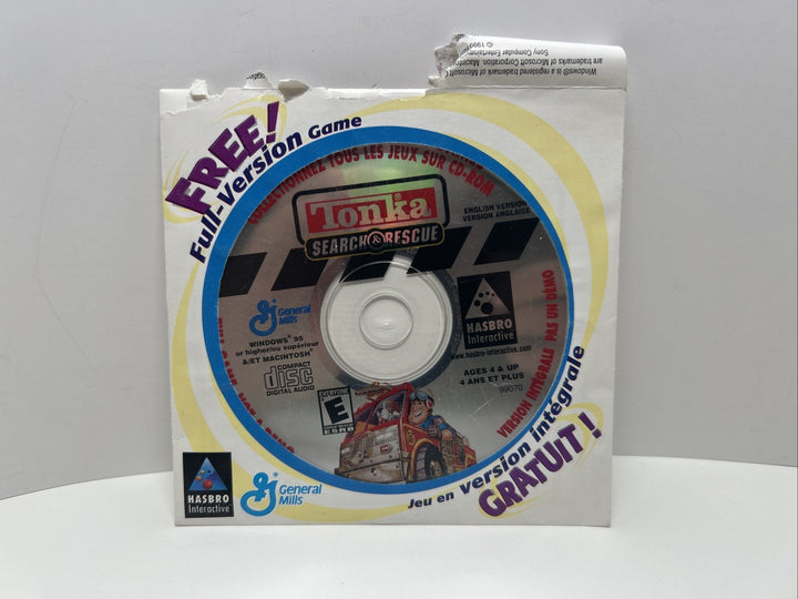 Tonka Search And Rescue Hasbro General Mills (PC CD-ROM, 2000) DISC