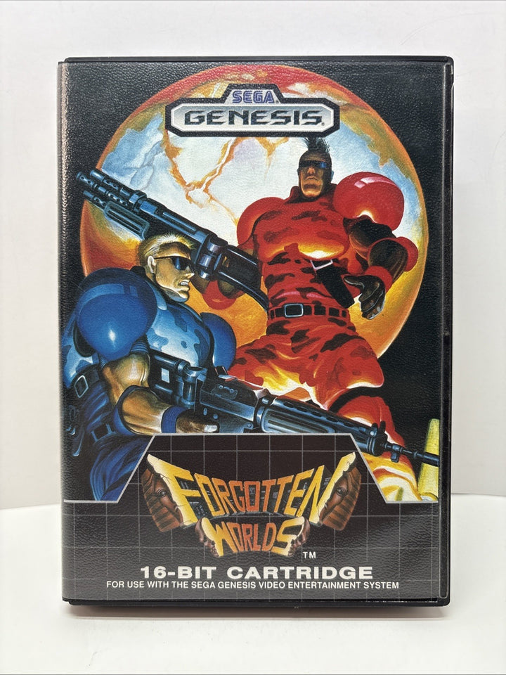 Forgotten Worlds Sega Genesis 1989 Complete in Box
