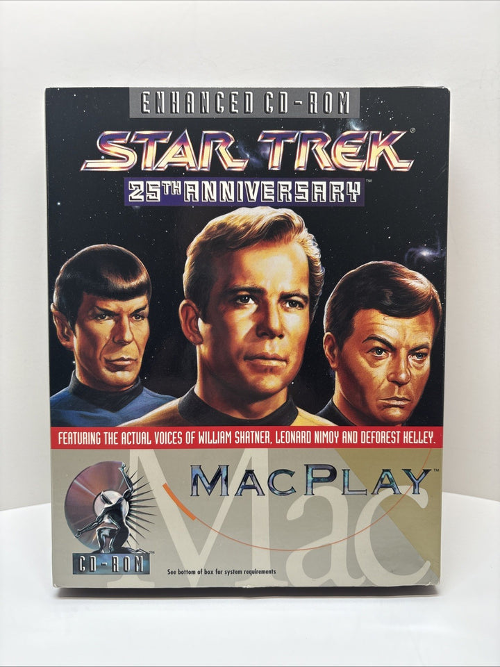 Star Trek 25th Anniversary BIG BOX MacPlay MAC Macintosh 1992 CD-ROM