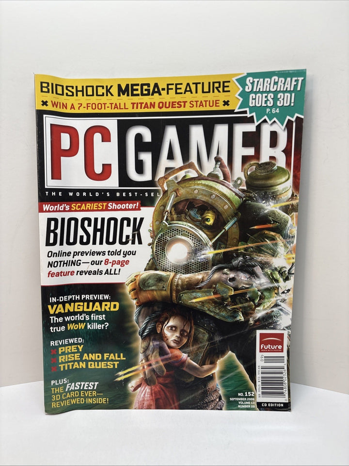 PC GAMER Magazine Sep 2006 - Vol 13 - No. 09 Issue 152  Bioshock Cover No Disc