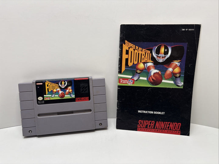 Super Play Action Football (Super Nintendo SNES) Authentic Cart With Manual