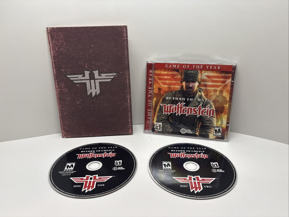 Return to Castle Wolfenstein Game of the Year GOTY - Discs, Jewel Case & Manual