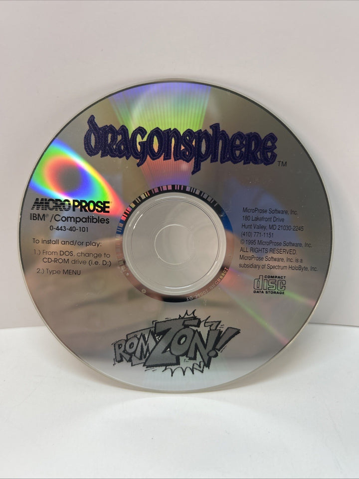 ROMZON Dragonsphere PC CD ROM Game  - Disc Only