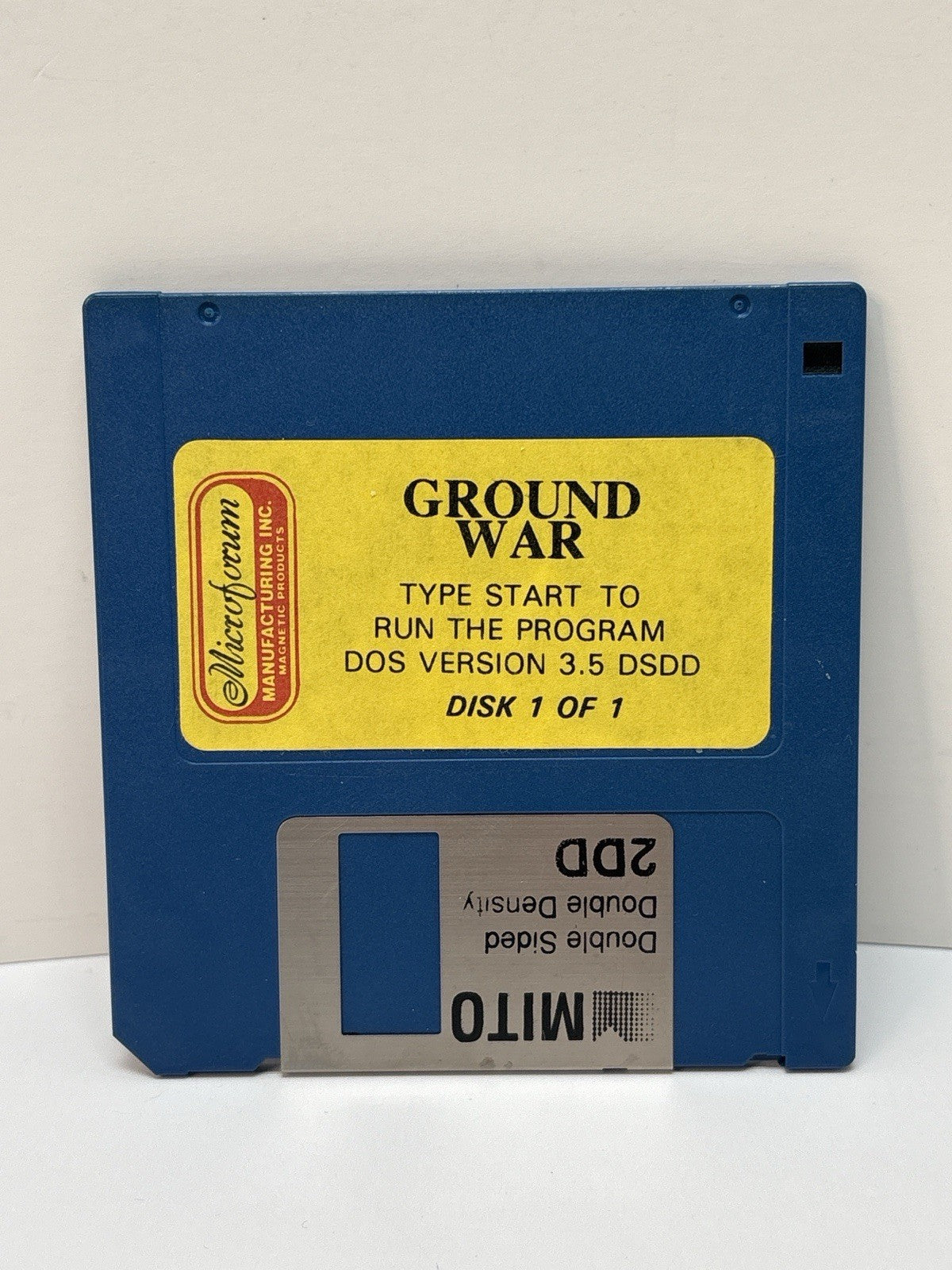 Ground War (DOS) – Vintage PC Game – 3.5” Floppy Disk – Disk Only – Rare - 1991