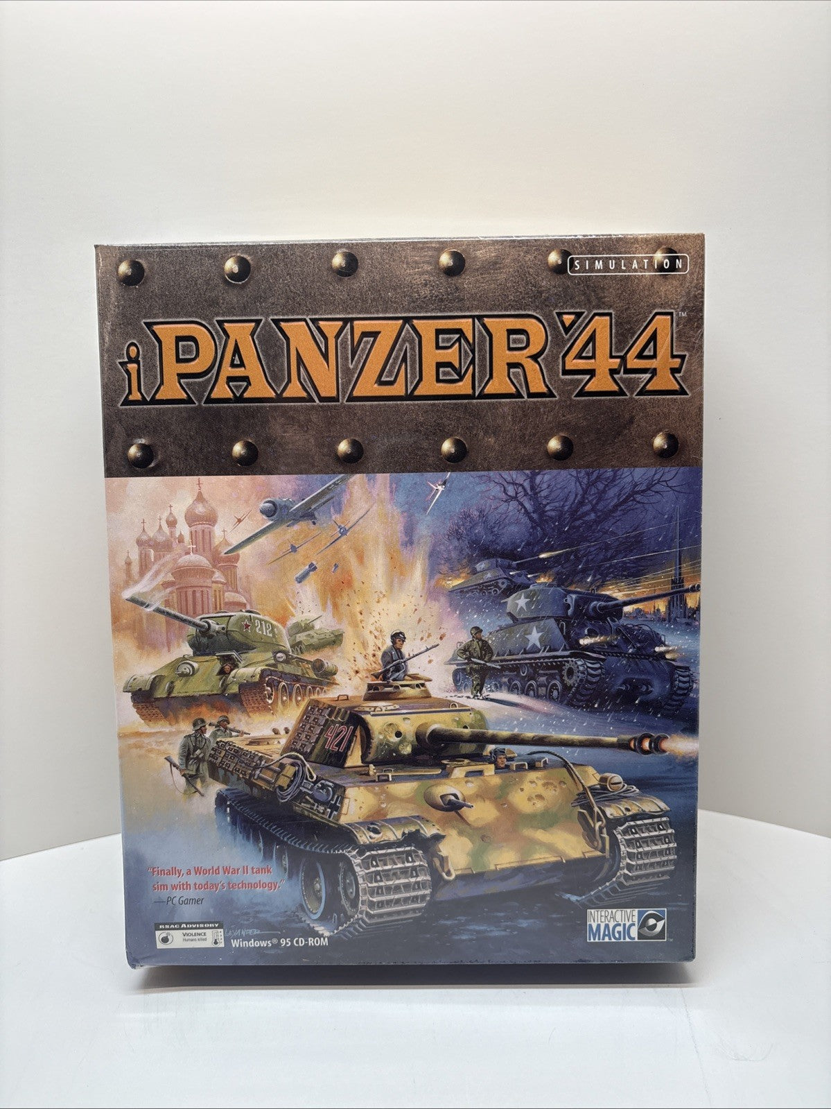 iPanzer ’44 (1995) SEALED PC CD-ROM Big Box WWII Tank Interactive Magic