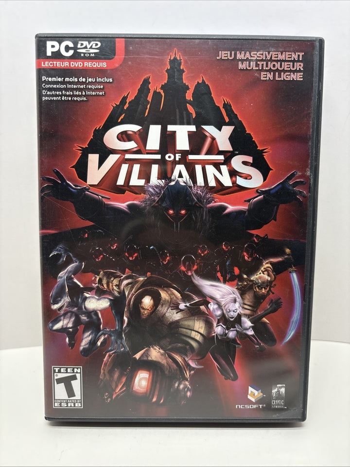 City of Villains PC CD-ROM 2005 w/ Poster - North American - French
