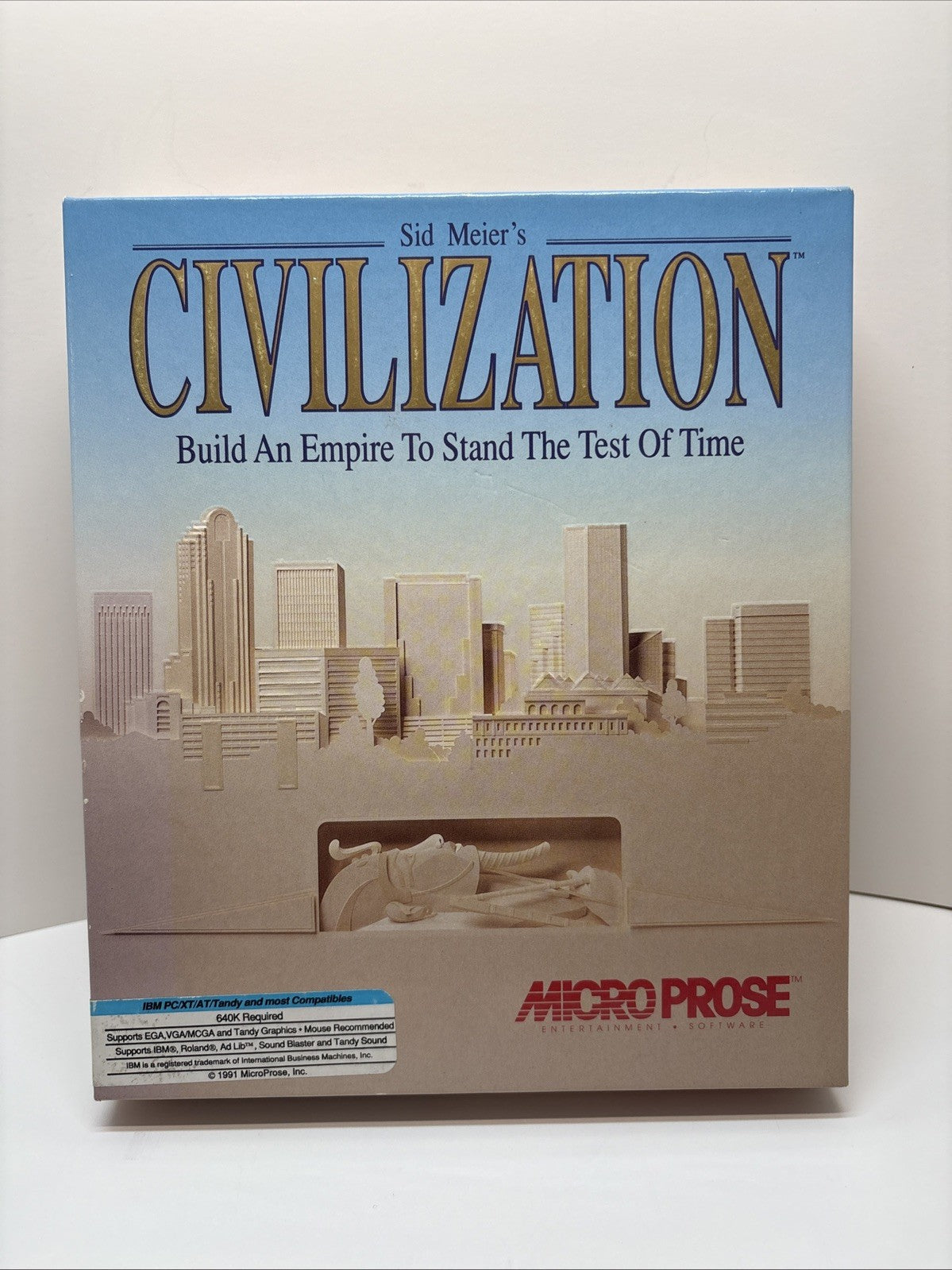 Sid Meier's CIVILIZATION Microprose Big Box PC IBM/Tandy 3.5" 1991