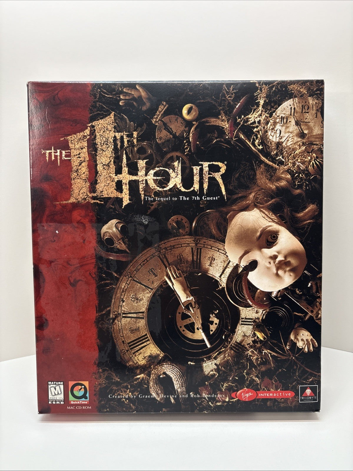 The 11th Hour Big Box Macintosh Game CIB 1995 CD-ROM - No Manual
