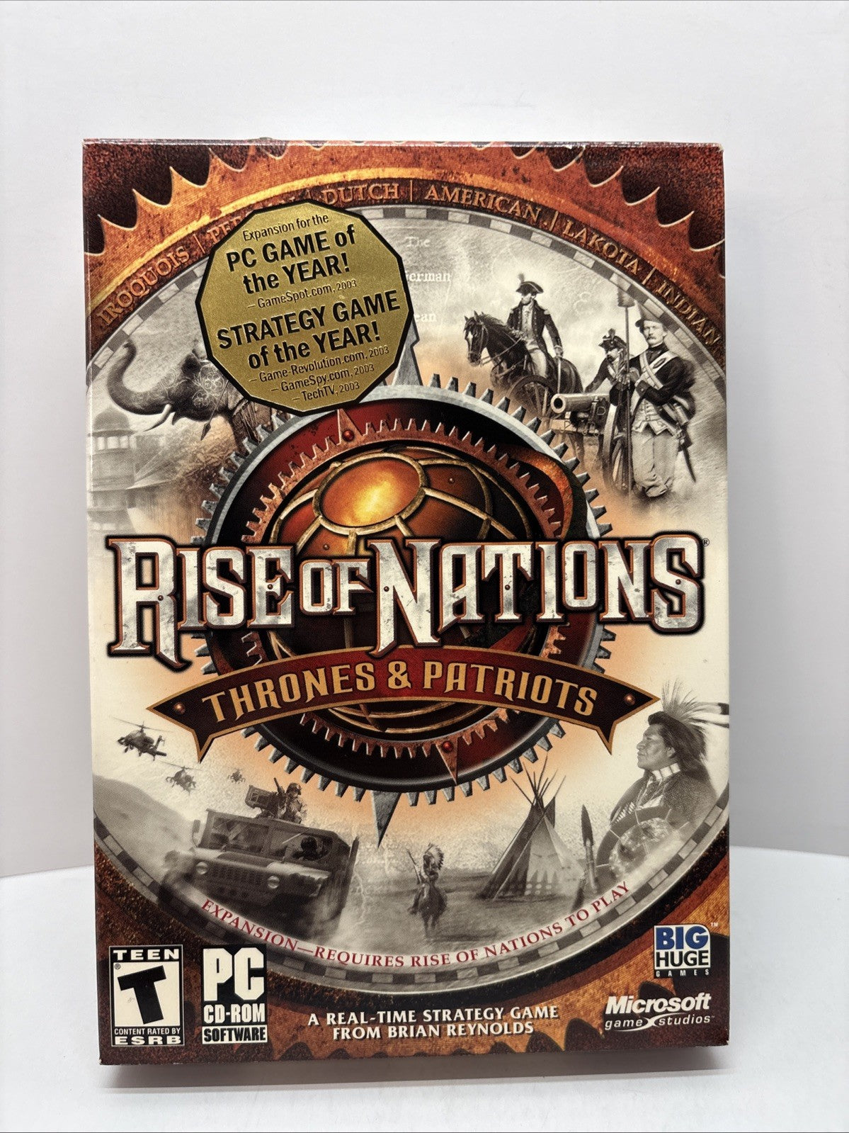Rise of Nations: Thrones and Patriots (PC, 2004) Expansion Box