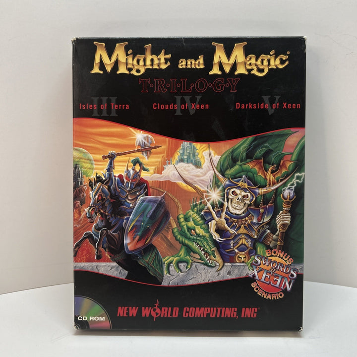 Might and Magic Trilogy (1995 PC CD-ROM) Big Box Manual Maps - No Promo Card