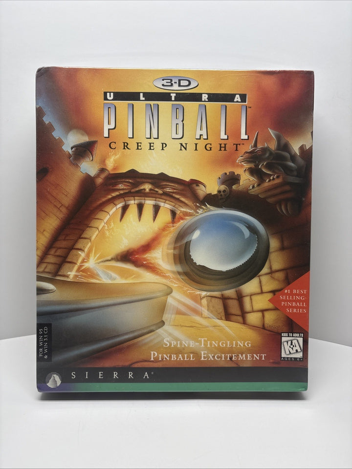 3-D Ultra Pinball: Creep Night (PC, 1996) Sierra - BRAND NEW Sealed