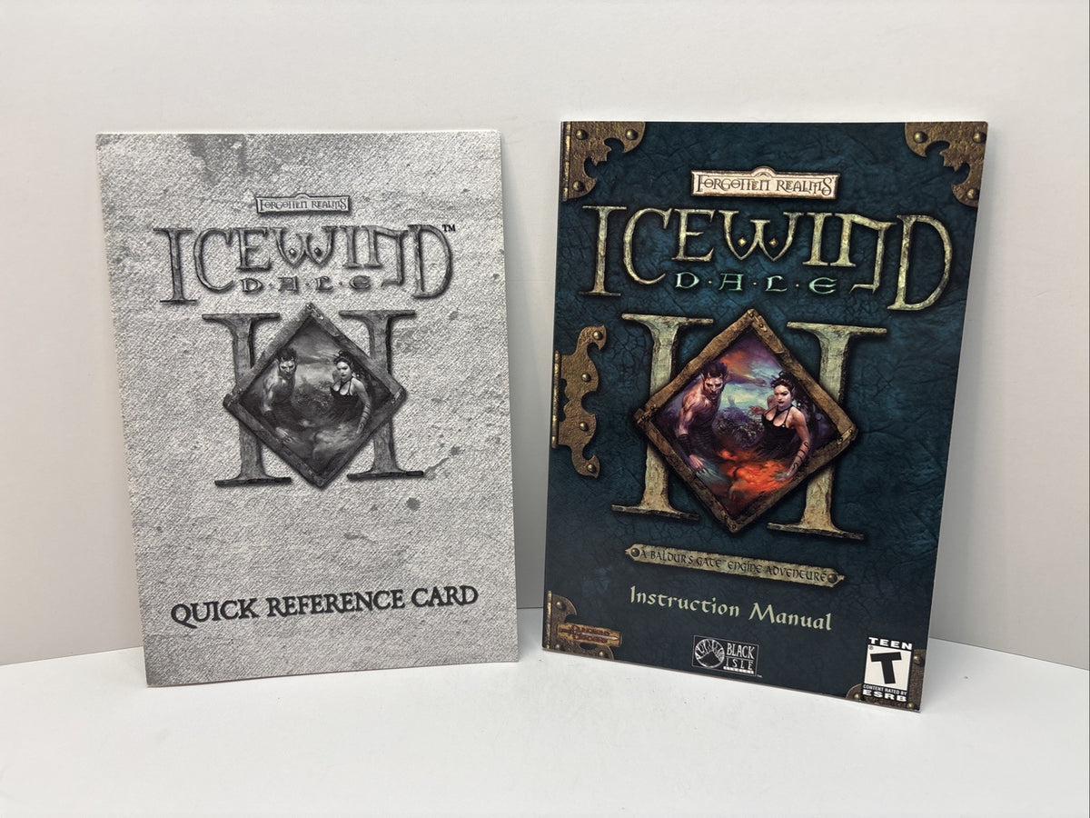 Icewind Dale II (2002) Manual And Reference Card Only