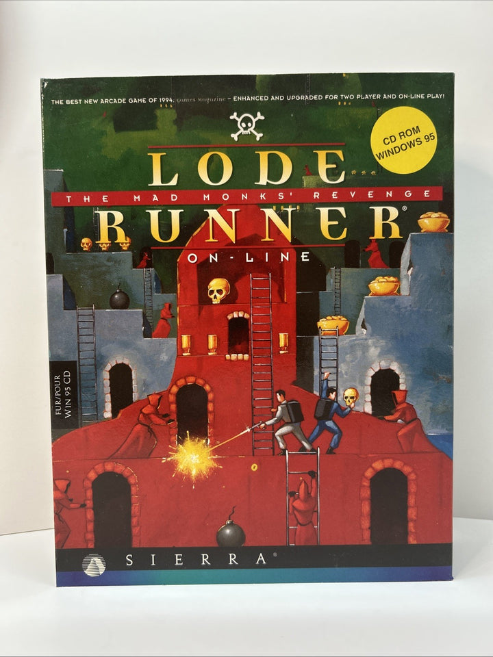 Lode Runner On-Line: The Mad Monks' Revenge PC Big Box, CIB - French German