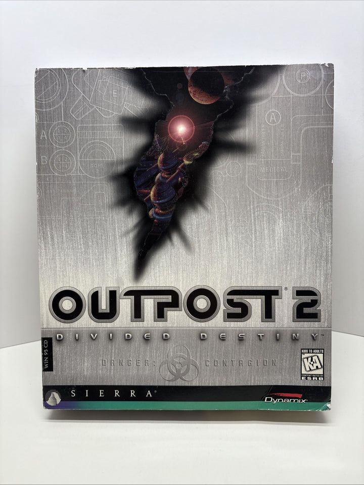 Outpost 2 Divided Destiny Windows 95 CD PC Game Big Box Sierra
