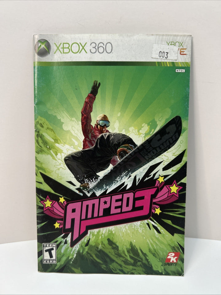 Amped 3 - Xbox 360 - English Manual Only **NO GAME!