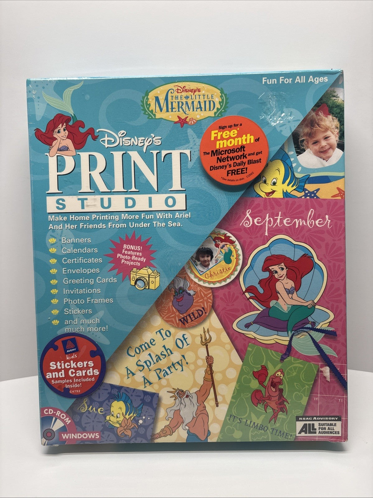 Disney's Print Studio The Little Mermaid PC CD-ROM New Sealed