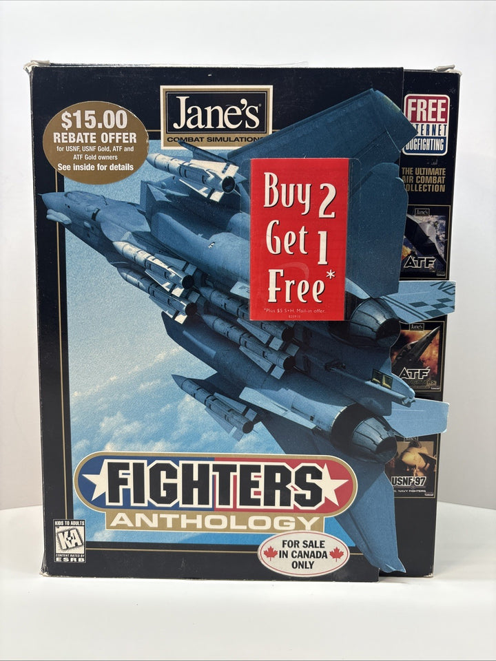 Janes Combat Simulations Fighters Anthology  (PC Big Box ) Rare Original Version