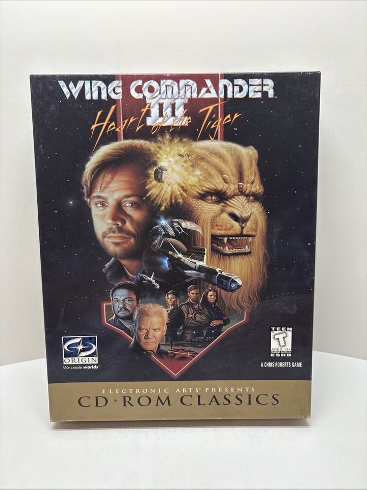Wing Commander 3 (1994, Origin) - Win 9x/DOS PC - Big Box Complete - 4 Disc Set