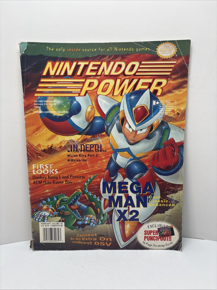 Nintendo Power Magazine Vol. 69 February 1995 Mega Man X2 Cover (no Poster)