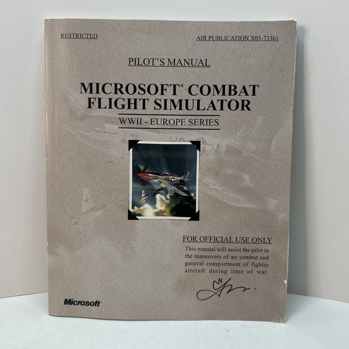 Microsoft Combat Flight Simulator WWII Europe Series Pilot's MANUAL ONLY 1998