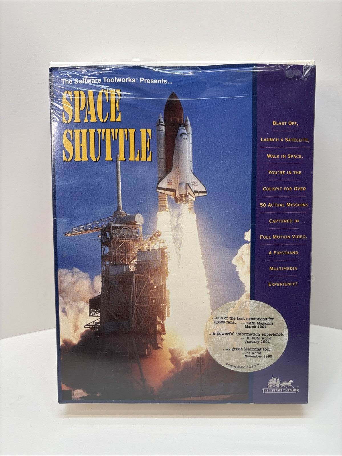 SPACE SHUTTLE (1993) Big box, PC CD-ROM, Software Tool-works