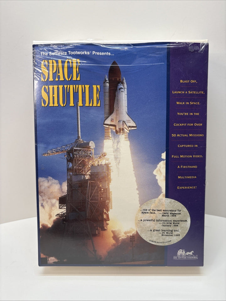 SPACE SHUTTLE (1993) Big box, PC CD-ROM, Software Tool-works