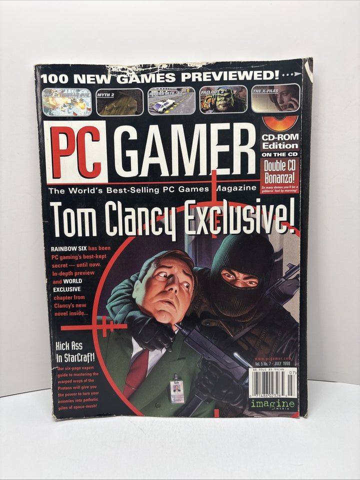 PC Gamer Magazine July 1998 Tom Clancy Exclusive!