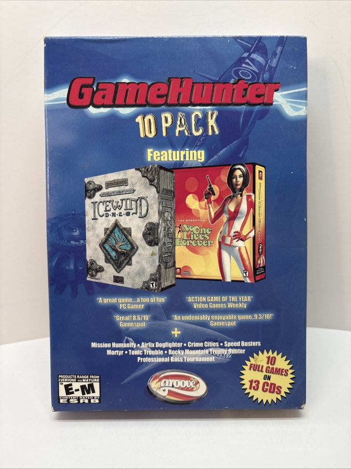GameHunter 10 Pack Featuring No One Lives Forever  (PC, 2002) Sunfaded Cover