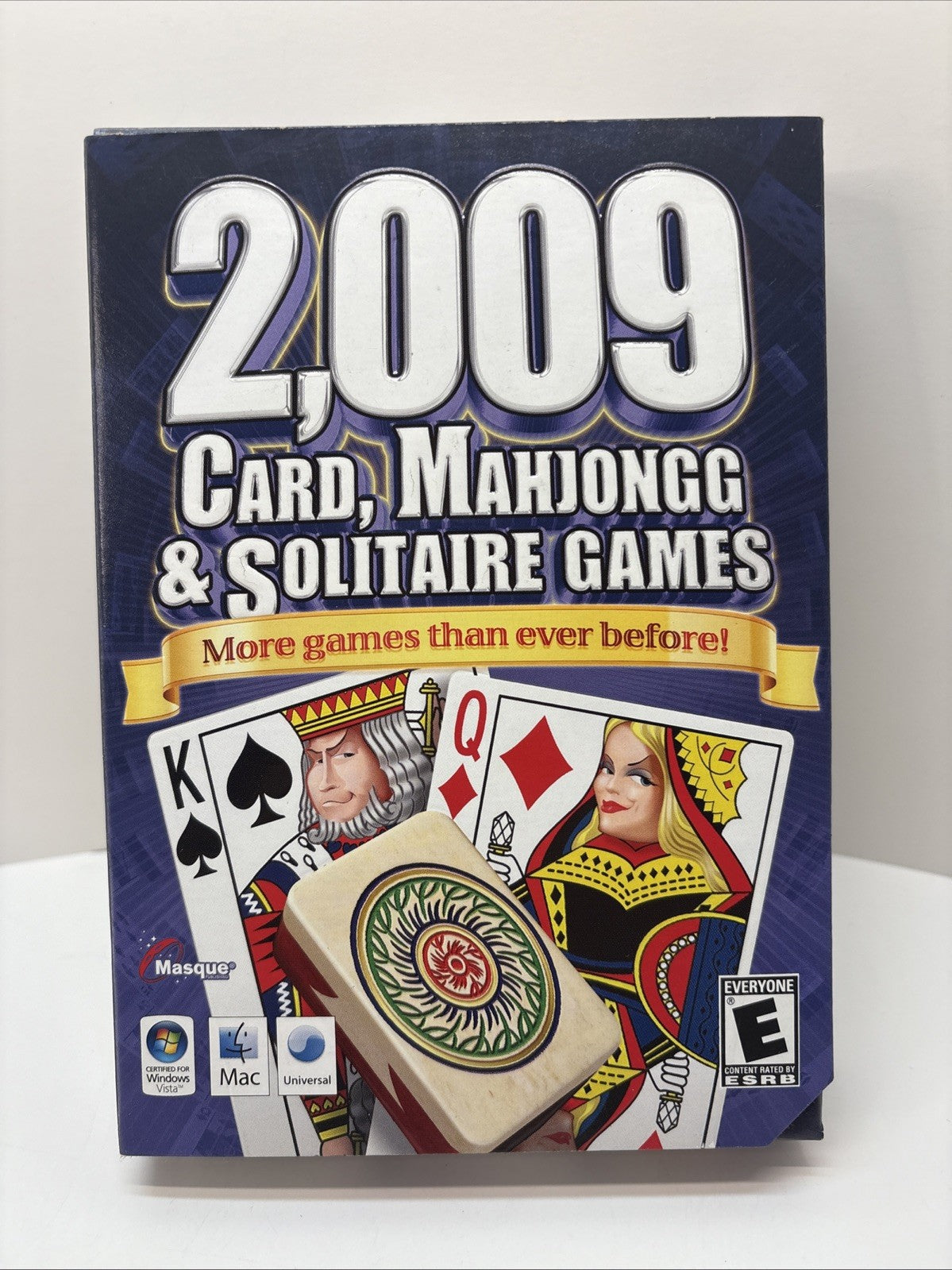 2,009 Cards, Mahjongg & Solitaire Games PC CD collection Masque - Small Box
