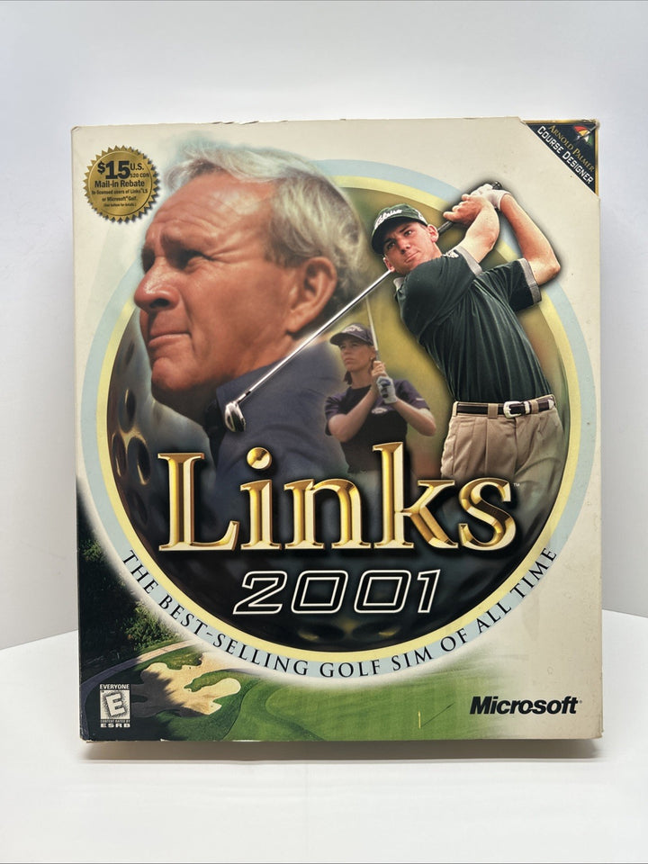 Microsoft Links 2001 Arnold Palmer Golf Course Designer PC Big Box 2000