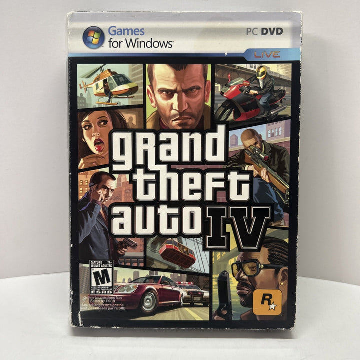 Grand Theft Auto IV (PC DVD, Windows) Small Box, 2 Discs With Damaged Sleeve