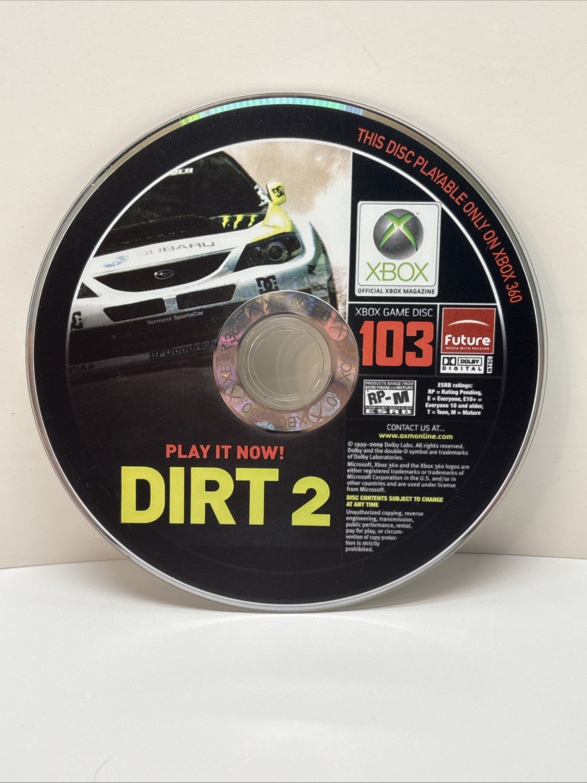 Official Xbox Magazine Demo Disc 103: Dirt 2 (Microsoft Xbox 360)