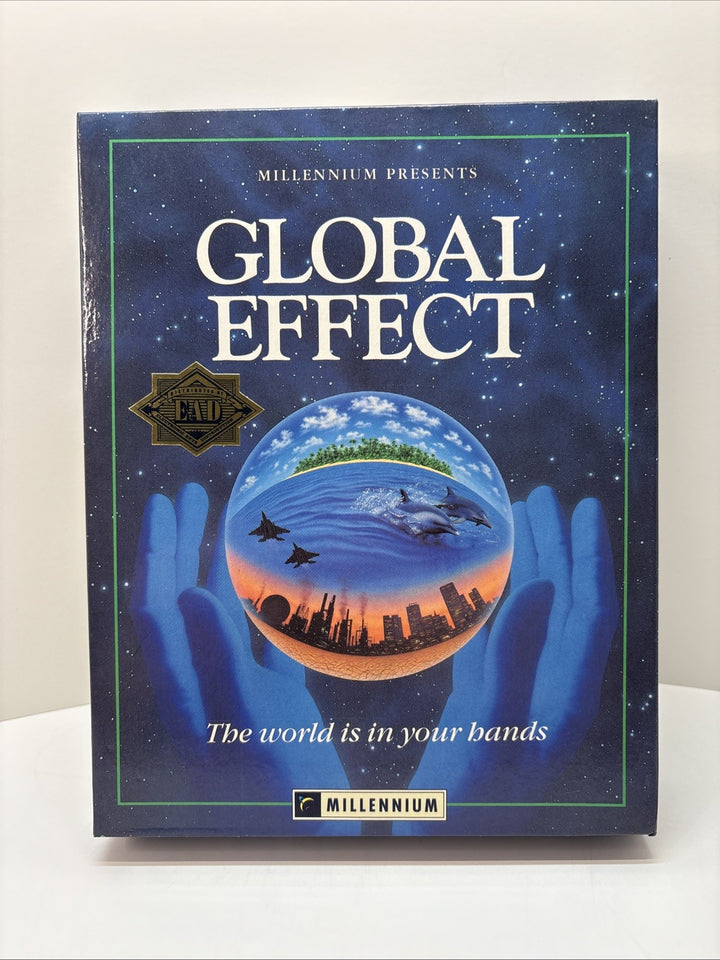 Global Effect Big Box PC Game Millennium Electronic Arts 1992 5.25 3.5 Disks VG