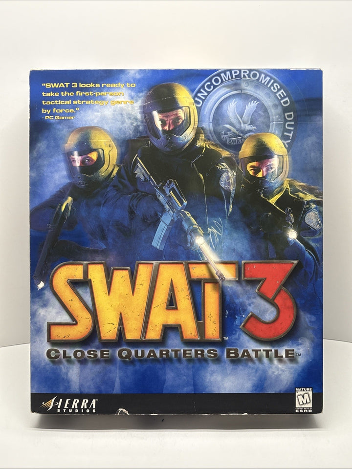 SWAT 3 Close Quarters Battle - Sierra Big Box Windows PC-CD Video Game 1999