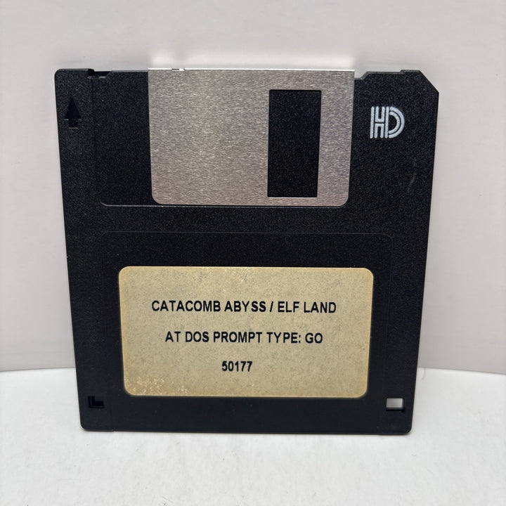 The Catacomb Abyss 3D + Elf Land Vol.1 (1992) — DOS Shareware Floppy Disk