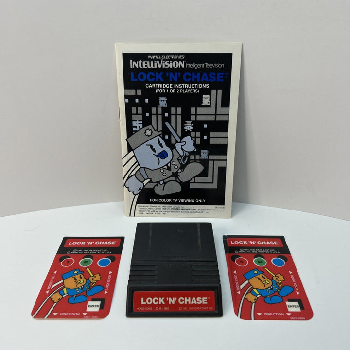 Lock N' Chase (Intellivision) Game, Manual, Overlays