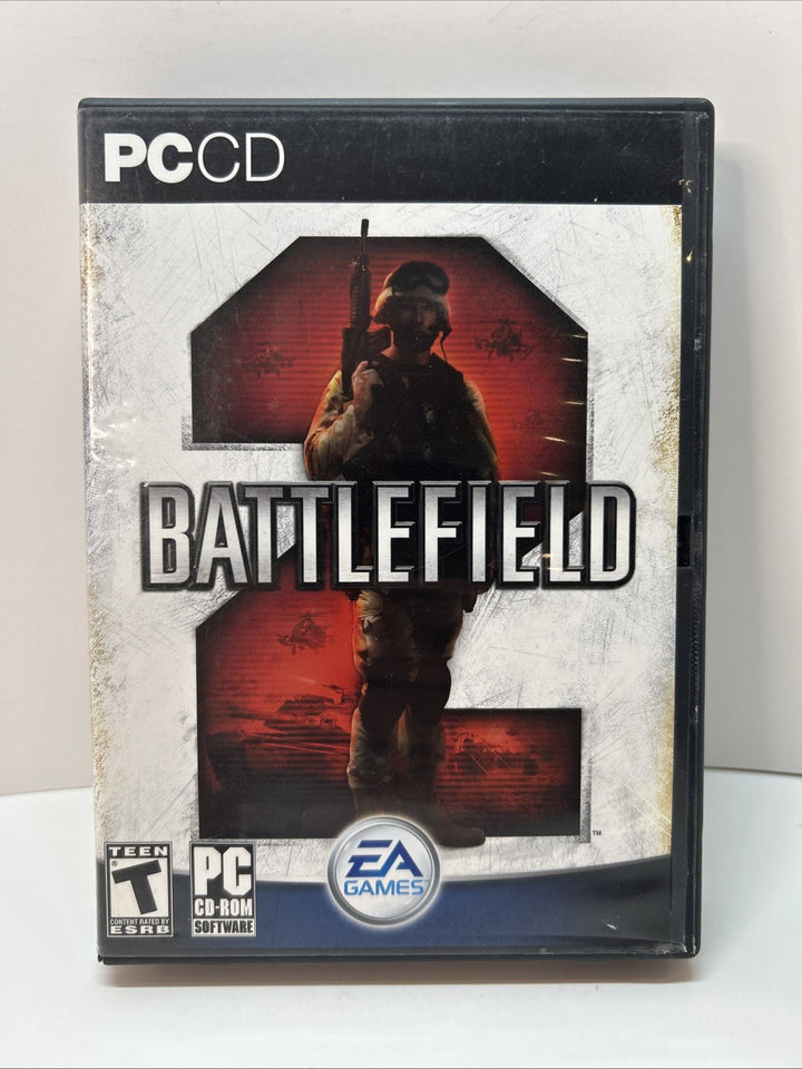 Battlefield 2 (PC CD-ROM, 2005) - Damaged Box - With Manual - No Inserts