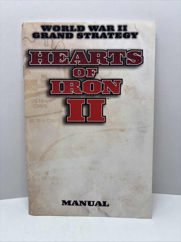 Hearts Of Iron II (2)  (PC MANUAL ONLY) PARADOX ATARI
