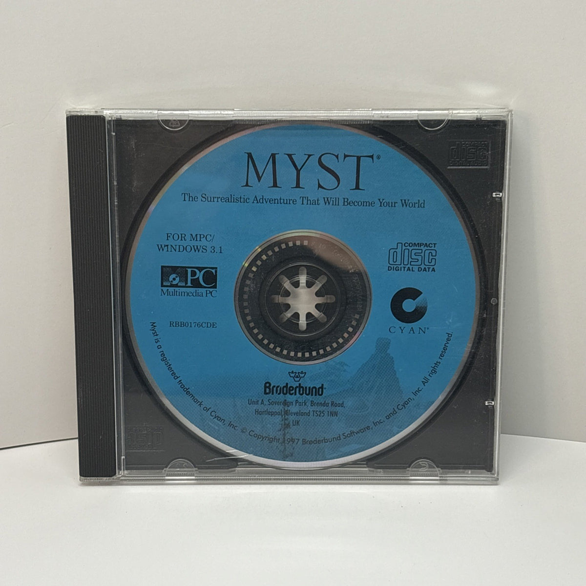 MYST Cyan Vintage Video Game (Windows PC CD ROM, 1993) - No Manual