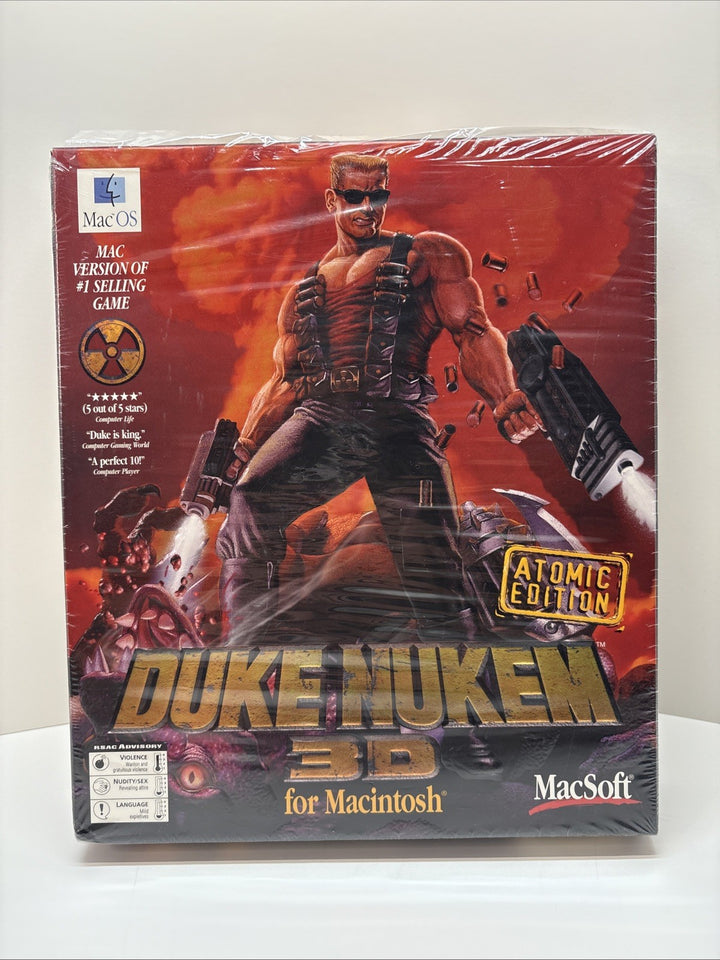 Duke Nukem 3D: Atomic Edition (MAC, 1997) Rare Big Box Macintosh  - Partial Seal
