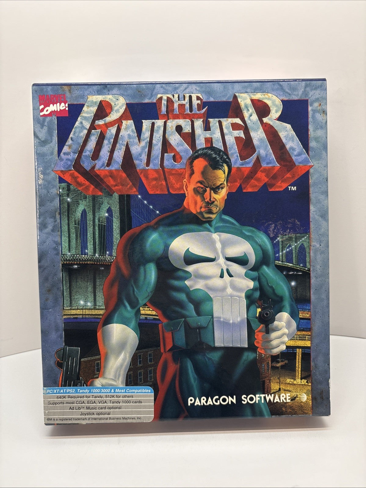 The Punisher (1990) IBM PC Game - Paragon Software - Game And Box Only - Big Box