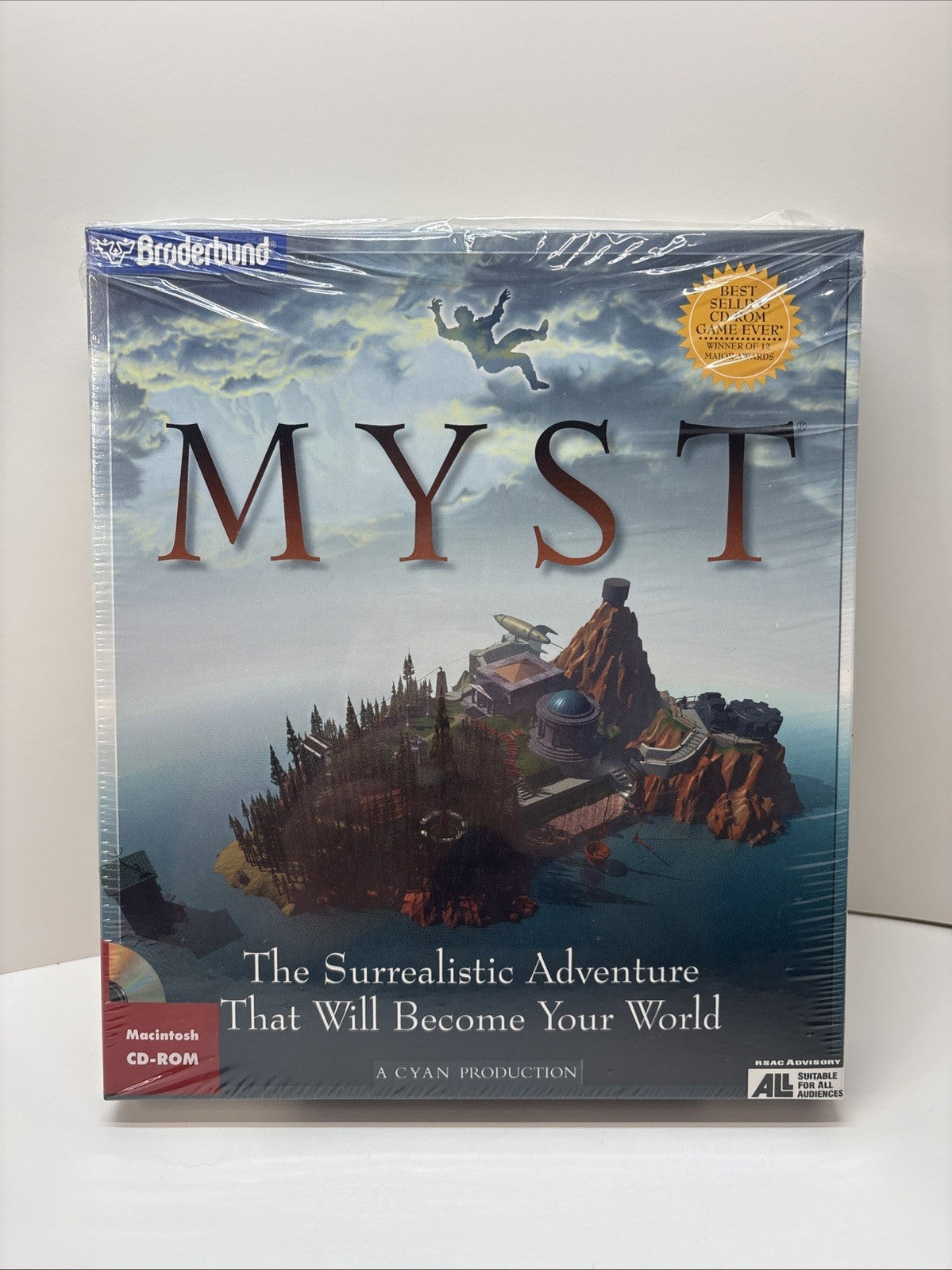 Myst (MAC, 1993) CD-ROM Broderbund Software Big Box - Opened With Partial Seal