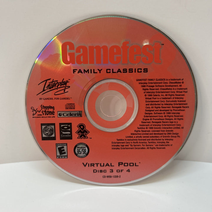 Gamefest: Family Classics (PC, 2002) Disc 3 of 4 Only (Virtual Pool)