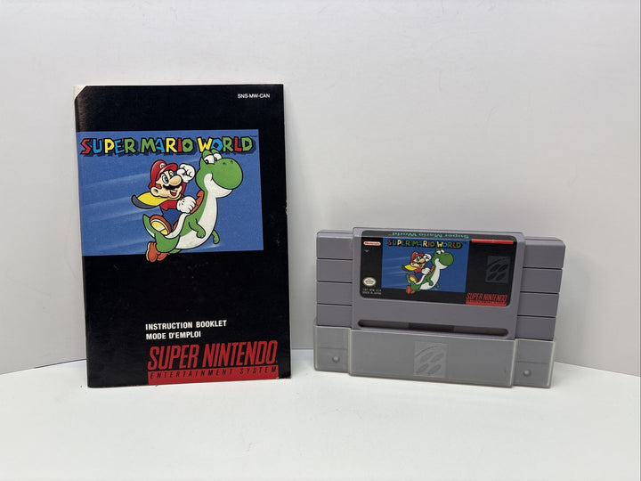 Super Mario World (Super Nintendo, 1991) Authentic SNES With Manual Tested!