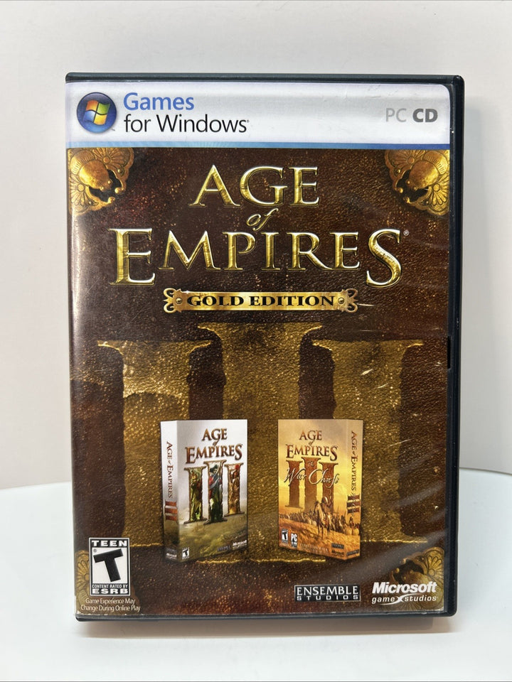 Age of Empires III 3: Gold Edition PC Case, Discs & Quick Ref - No Manuals