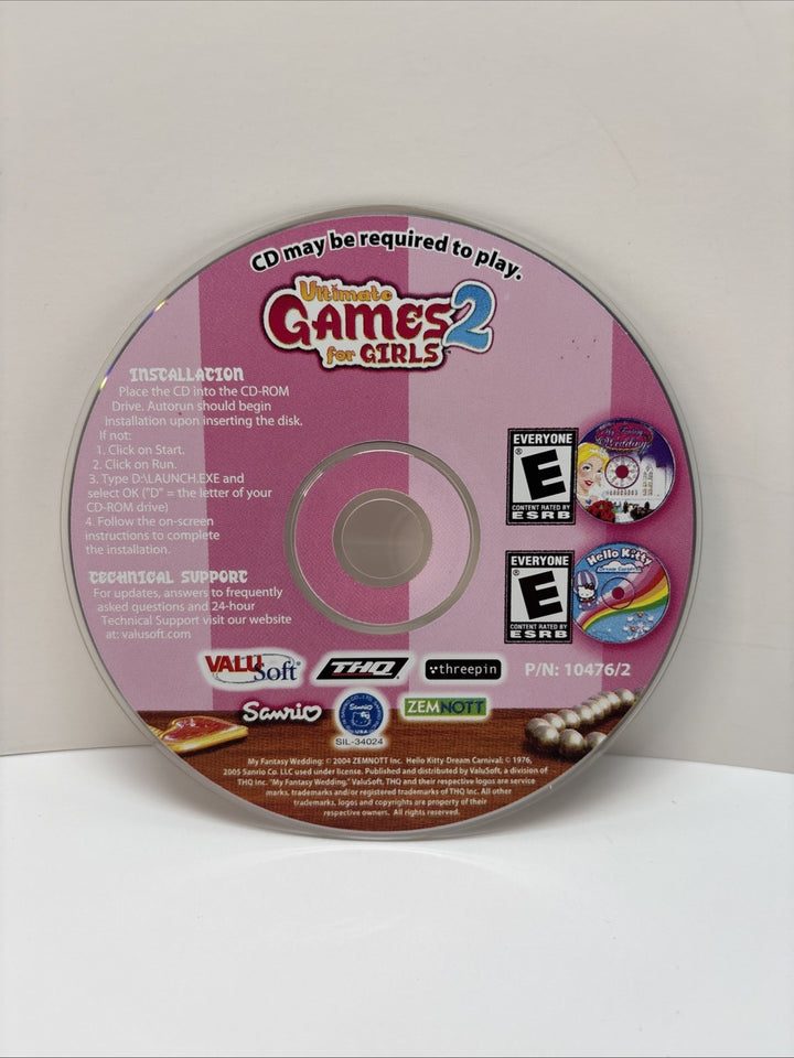 Ultimate Games for Girls 2 (PC, 2005) Disc Only