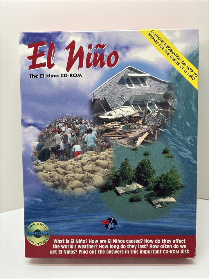 El Nino Niño PC/MAC  CD-ROM research earth severe weather climate - Big Box