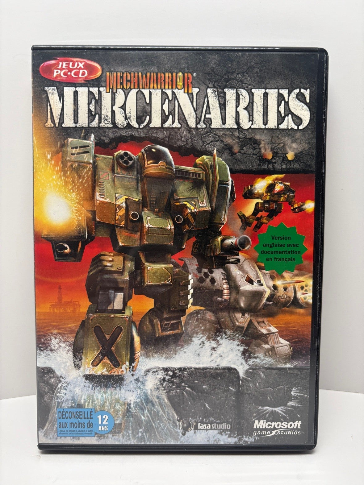 MechWarrior 4 Mercenaries PC CD-ROM FR Edition DVD Case FASA Microsoft 2002