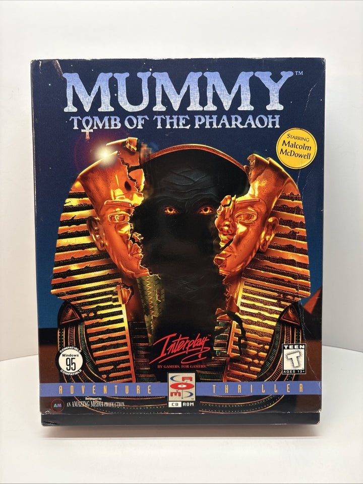 MUMMY: TOMB OF THE PHARAOH IBM-PC CD-ROM Game 1996 Big Box Interplay