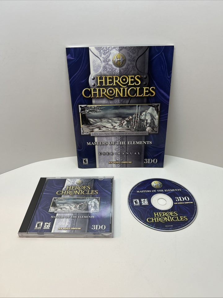 Heroes Chronicles Masters of the Elements PC CD-ROM Discs + Jewel Case + Manual